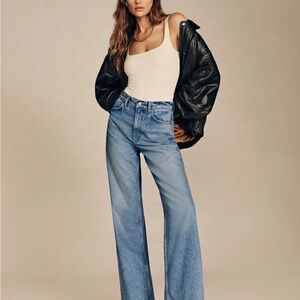 Reformation Cary High Rise Slouchy Wide Leg Jeans 27
